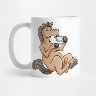 Horse with cup of coffee Mug